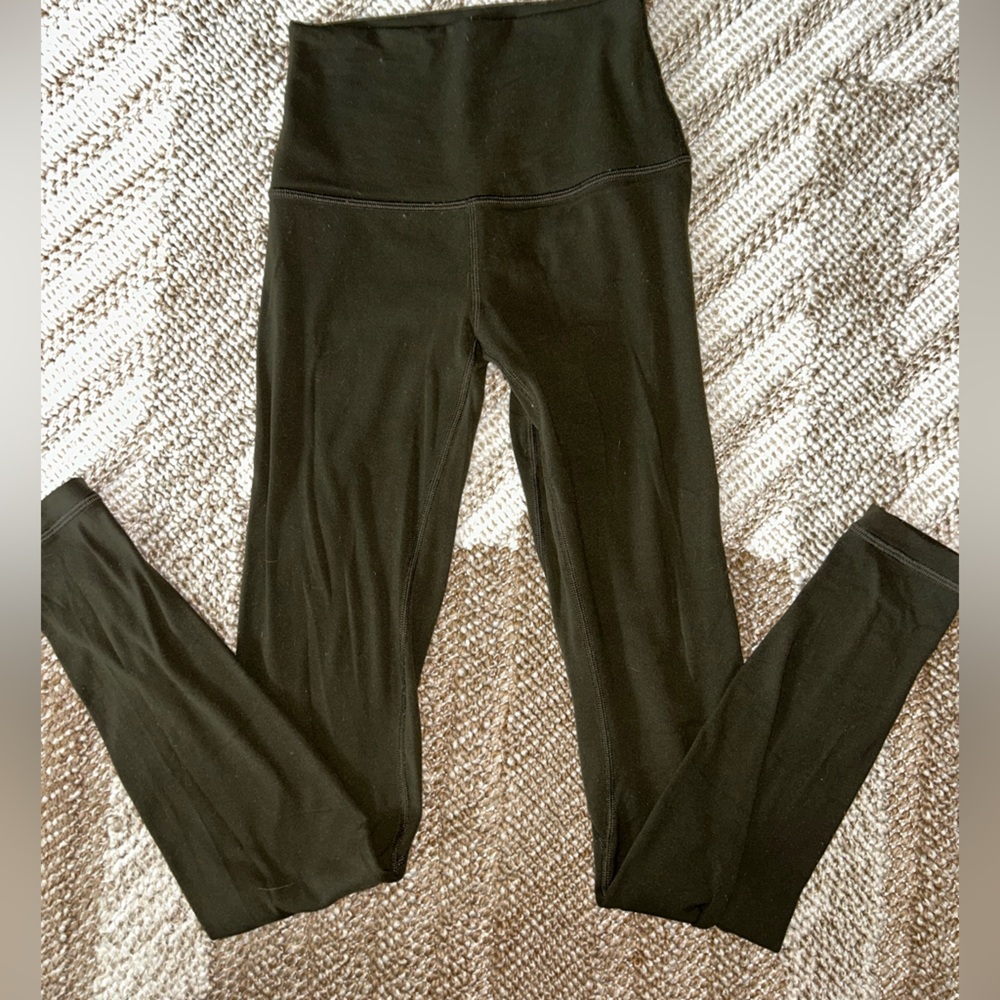 Lululemon Olive Green High-Waisted Leggings
